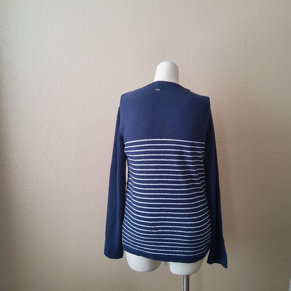Marciano Striped Pullover Sweater Size L Blue White New - Picture 2 of 10